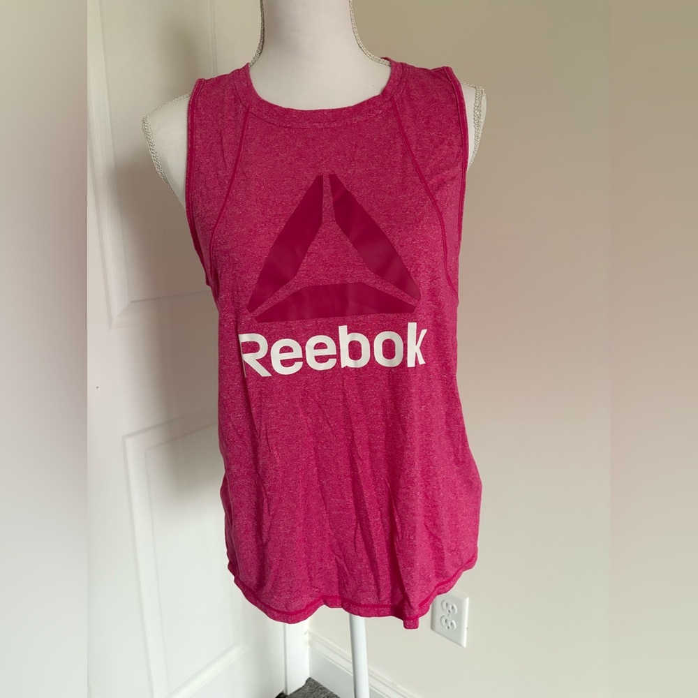 Reebok Hot Pink Logo Racerback Tank